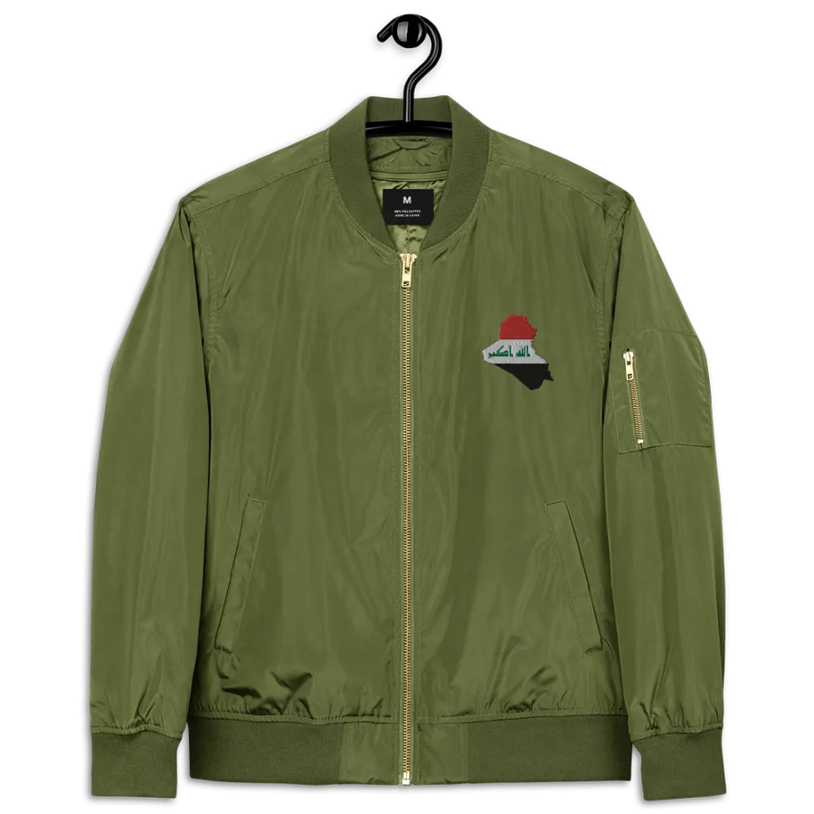 Iraq Flag Premium Recycled Bomber Jacket product image (9)