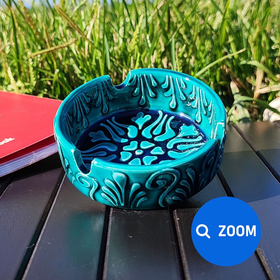 Handmade Turquoise Ceramic Ashtray – Unique Artisanal Home Decor, directly from the shores of the Bosphorus! product image (8)