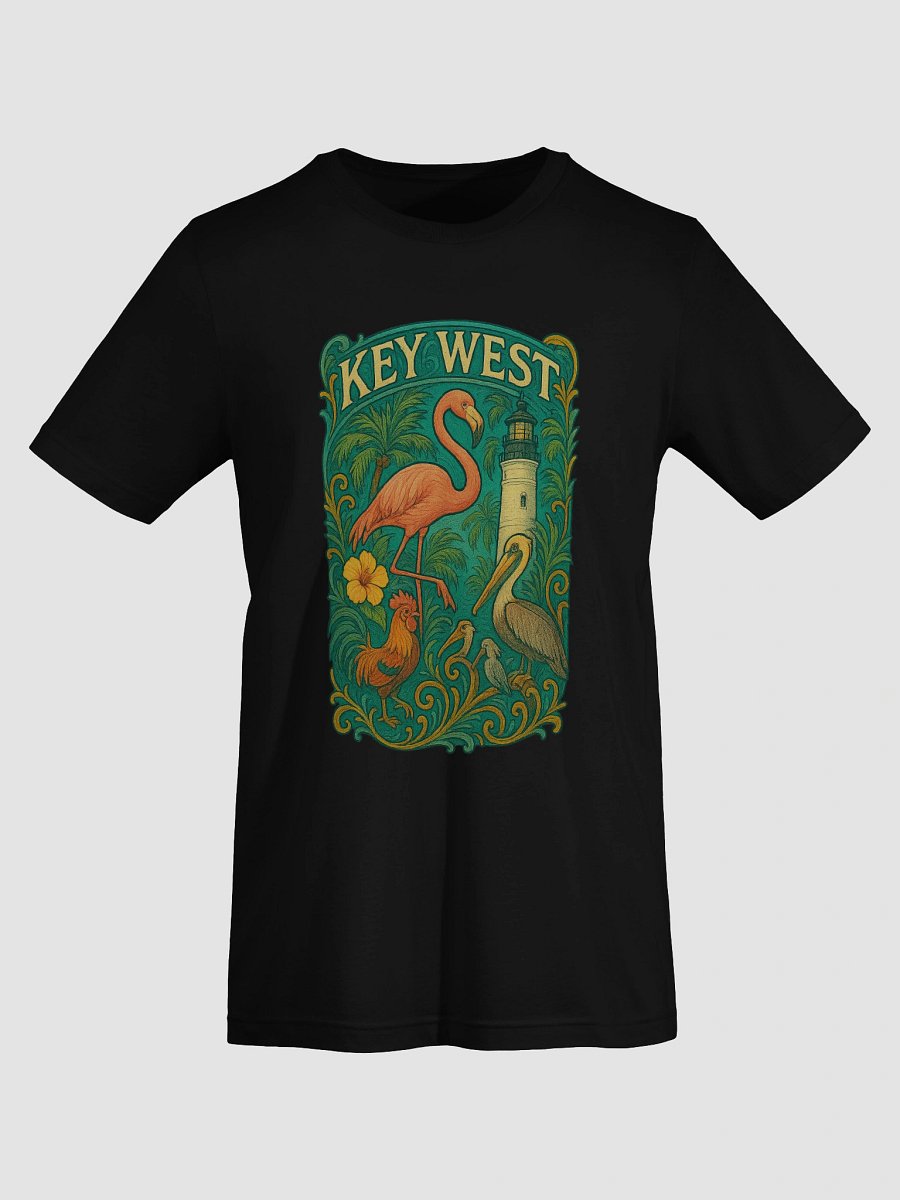 Key West Tropical T-Shirt Ultra Soft Tee with Flamingo, Pelican, Rooster, Lighthouse, and Hibiscus product image (19)