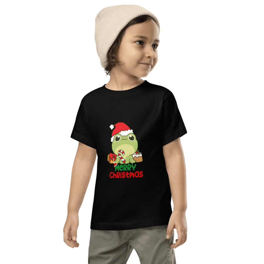 Festive Frog Christmas Toddler T-Shirt product image (10)