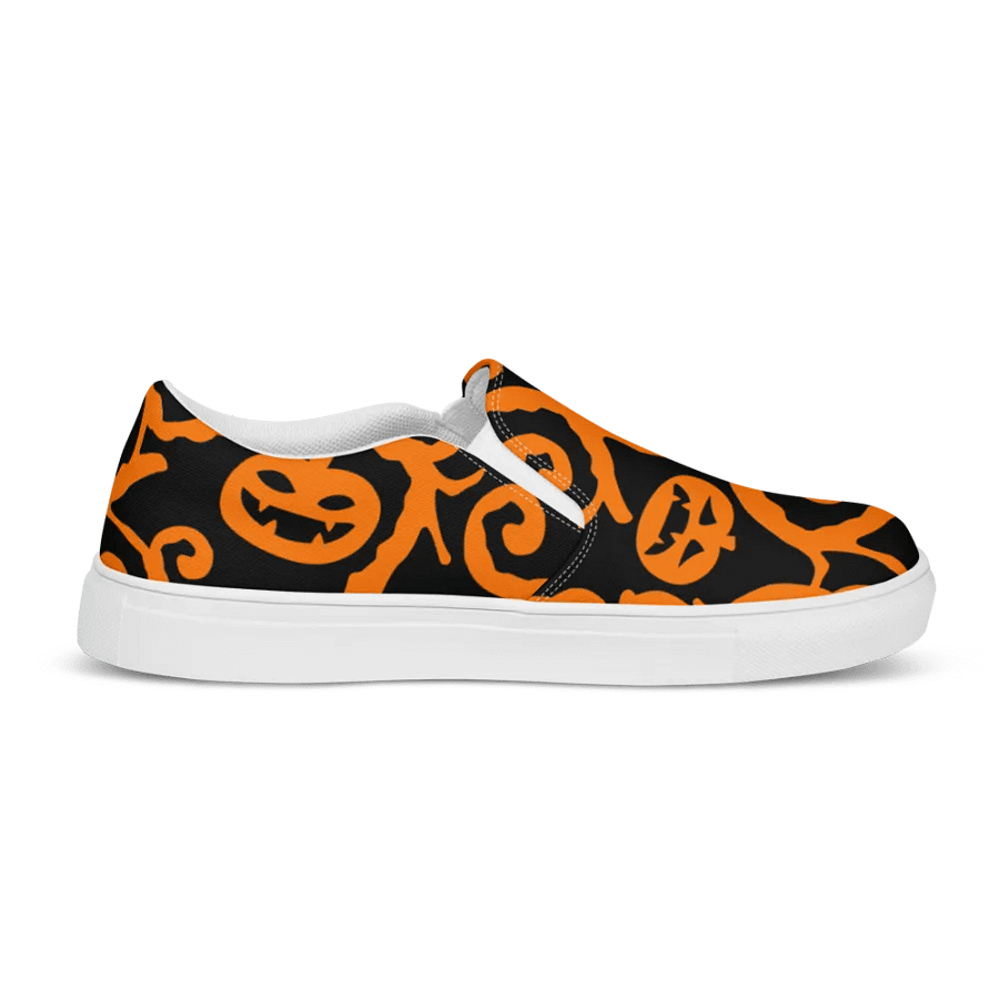 Scary Pumpkins Skull Women Slip-On Shoes product image (11)