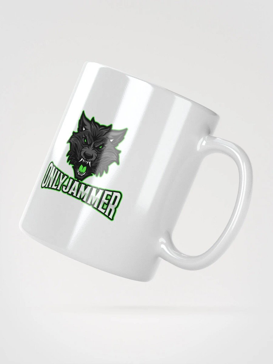 Fierce Wolf Emblem White Glossy Mug product image (5)