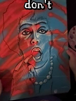 “Don’t get strung out!… 🎨✨ Pop art Frankenfurter with ‘Sweet Transvestite’ playing in the background! RockyHorror forever 🖤 #sweettransvestite  #RockyHorror #PopArt #Frankenfurter #TimeLapse 