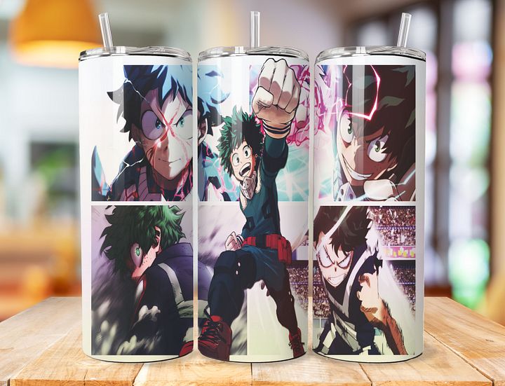 Izuku Midoriya 20 oz Stainless Steel Tumbler – My Hero Academia Hero Design product image (1)