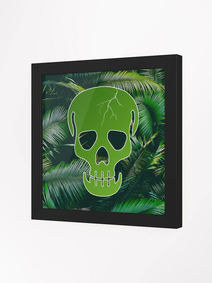 Endangered Species - Mexico - Tropical Mystery Green Skull Eco-Friendly Ayous Wood Framed Poster product image (2)