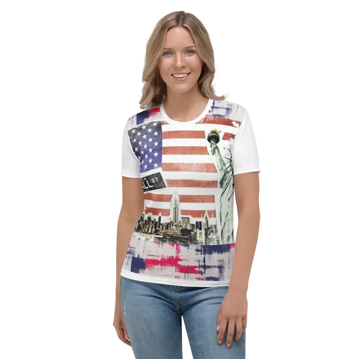 Women's Crew Neck T-Shirt Statue of Liberty product image (1)