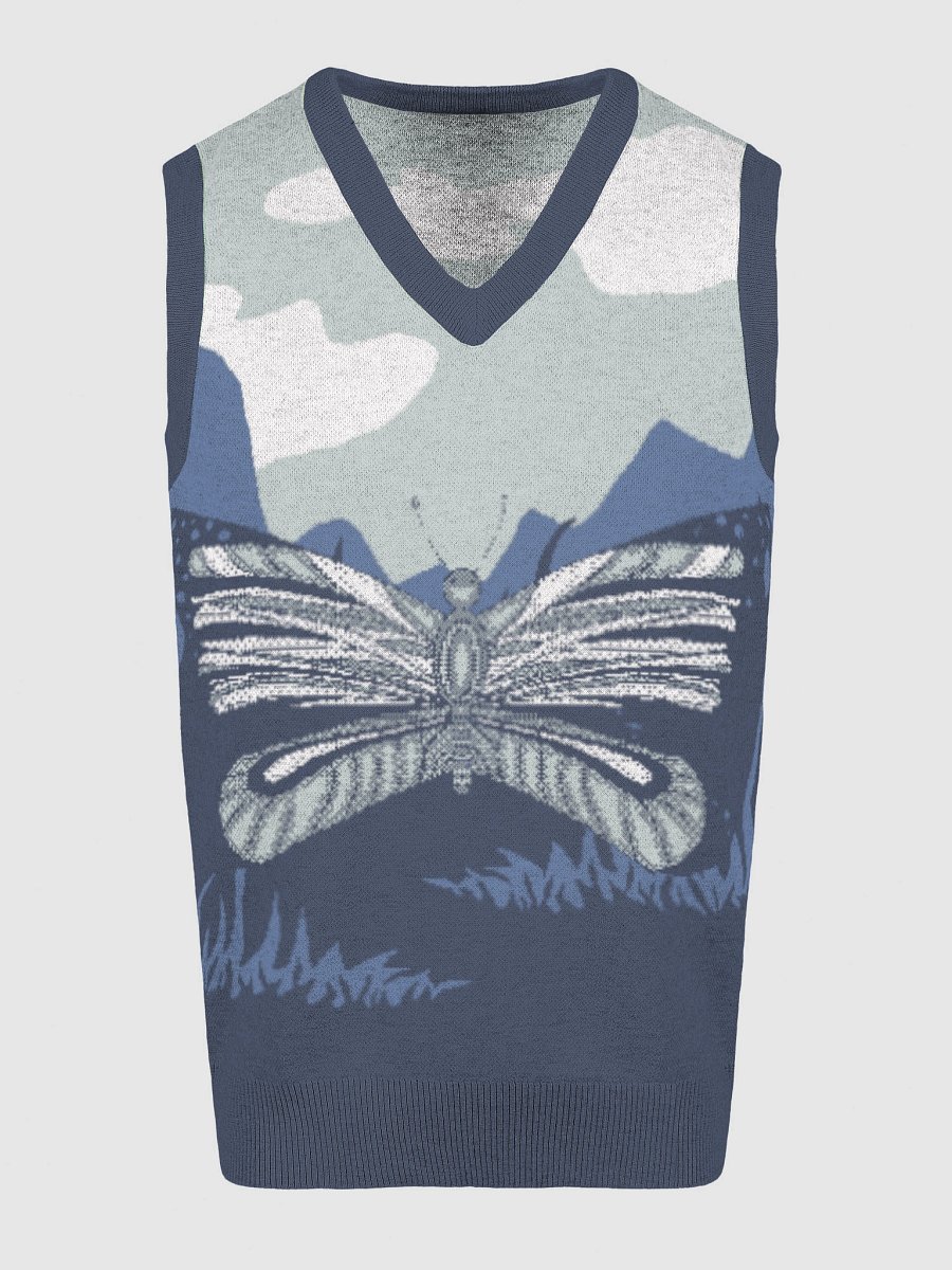 Mountain Butterfly V-Neck Vest product image (15)