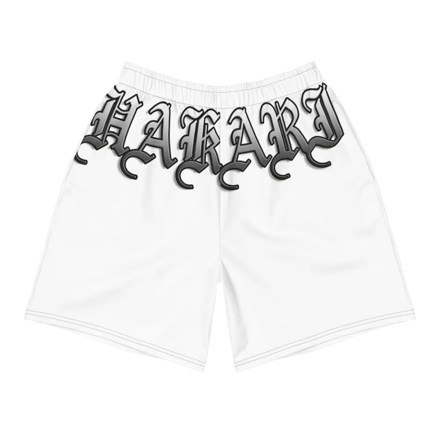 Unisex Athletic Shorts white/black design product image (11)