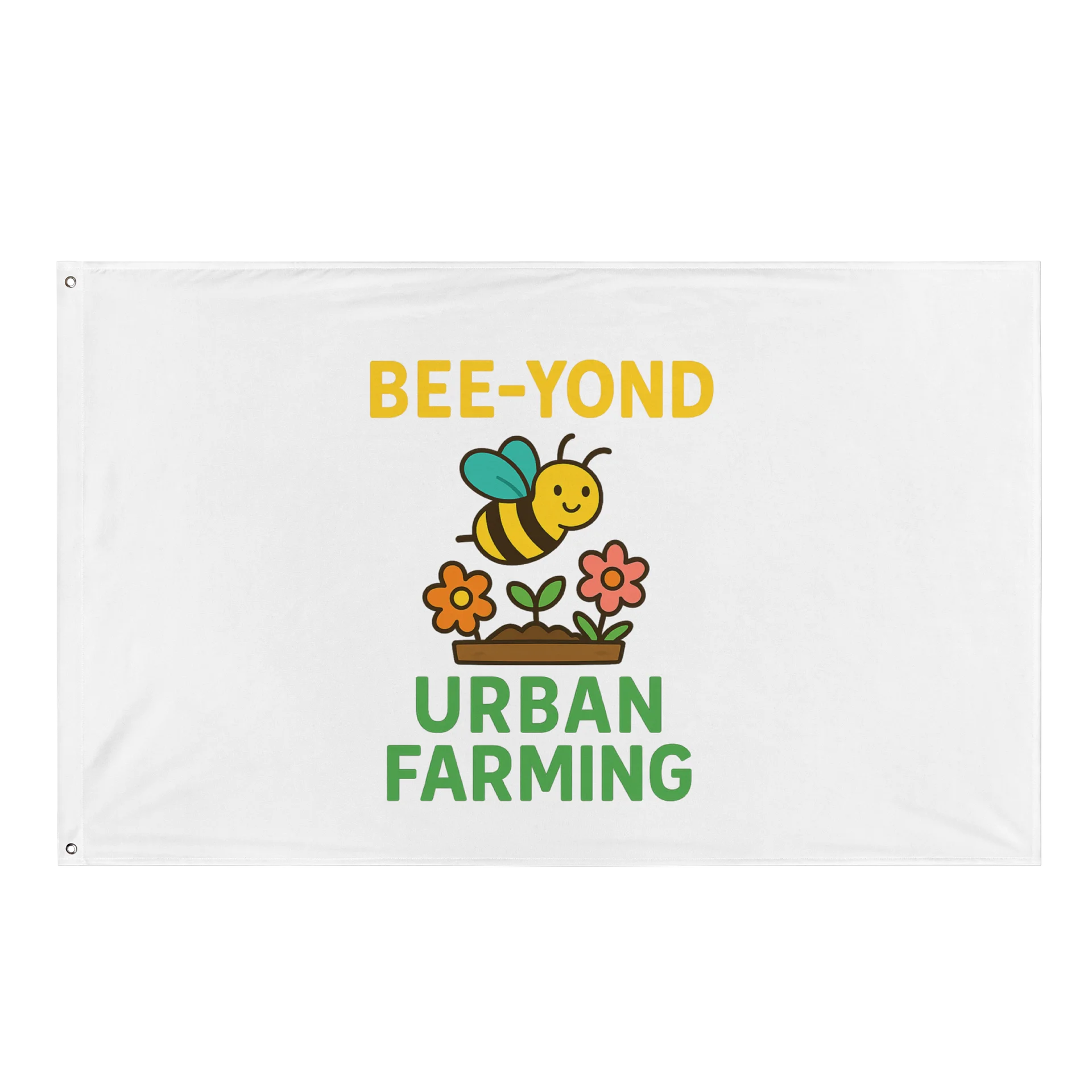 BEE-YOND URBAN FARMING All-Over Flag product image (1)