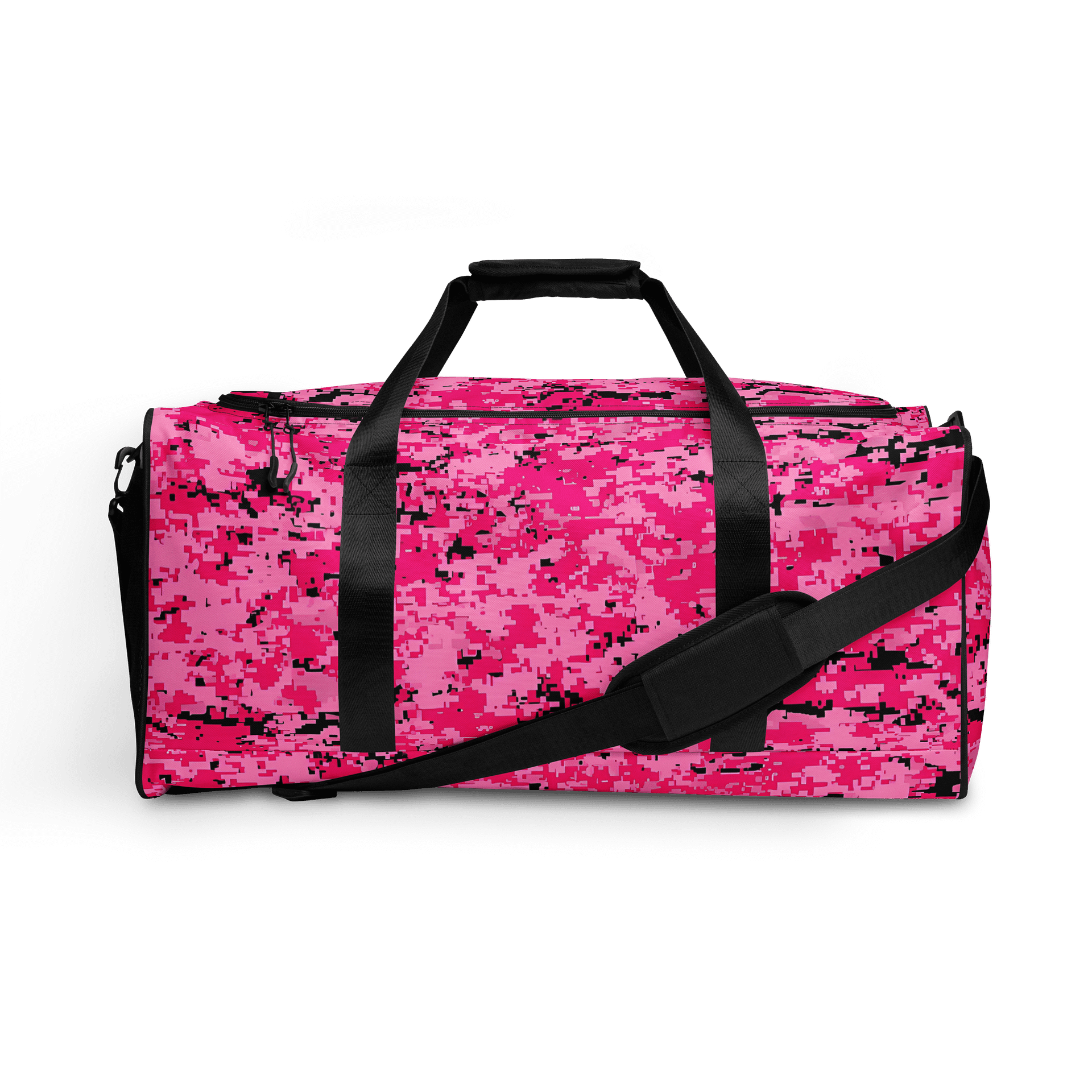 Pixelated Pink Camo All-Over Duffle Bag product image (1)