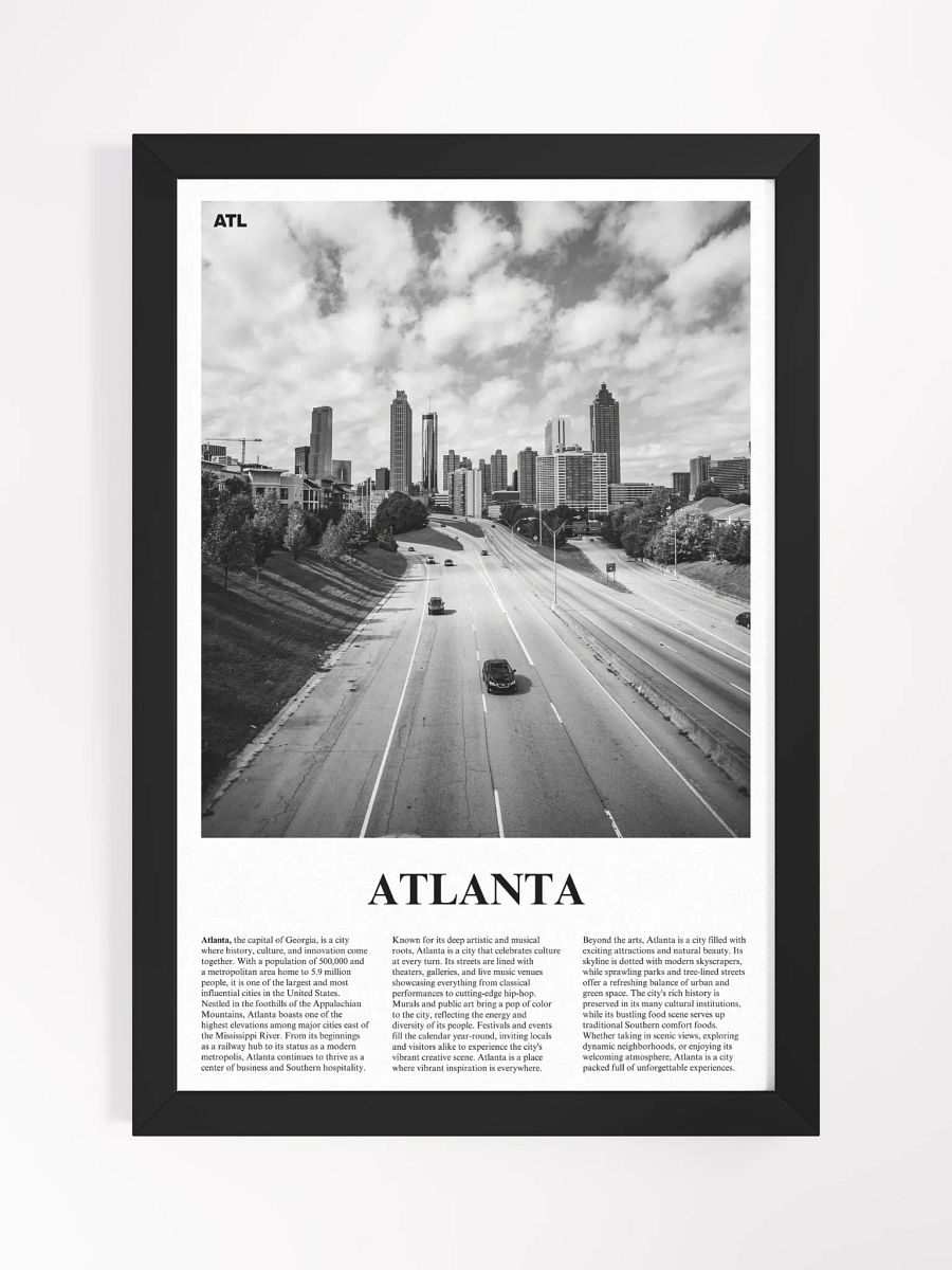 Atlanta 03 Newspaper Poster | Framed product image (15)