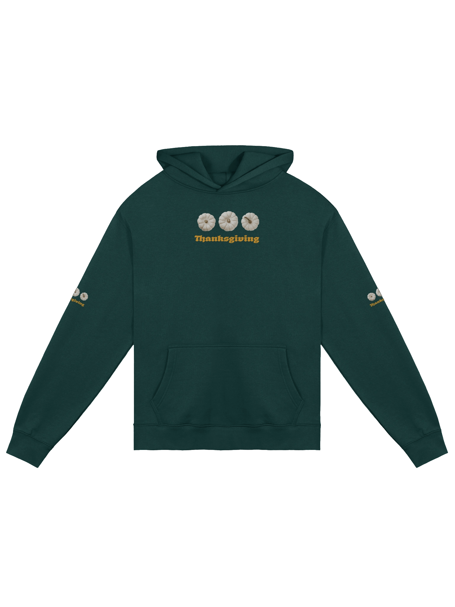 Thanksgiving Typography & White Pumpkin Hoodie product image (3)