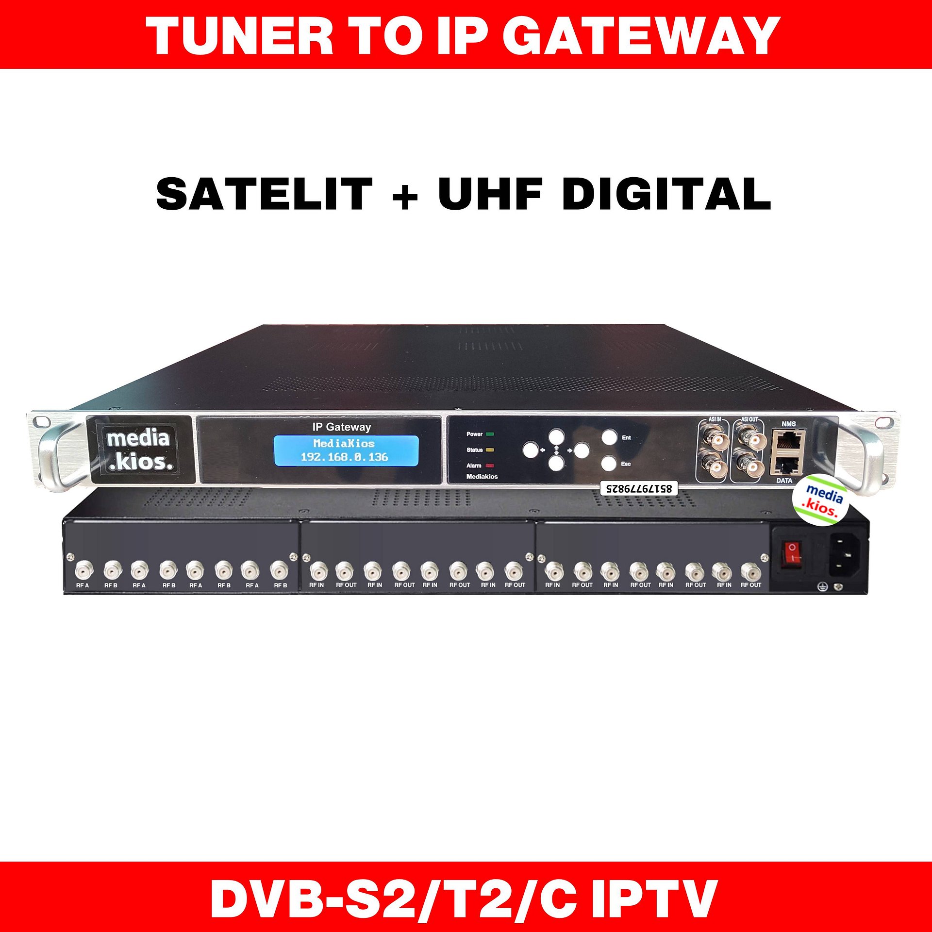 IP Gateway Multi Tuner Satelit + UHF Digital product image (1)