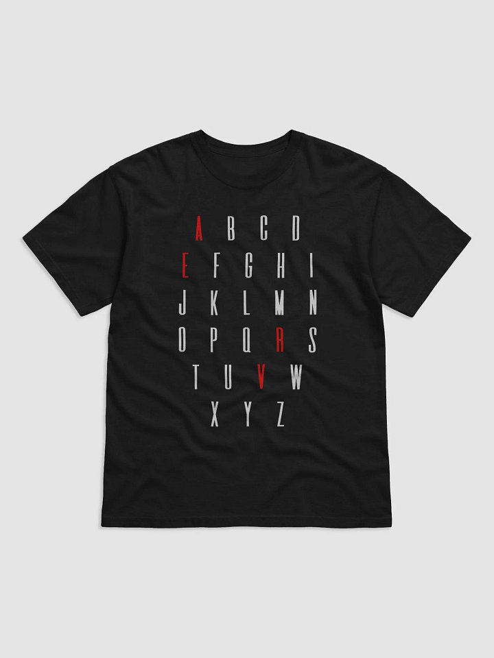 ALPHABET TEE BLACK + FREE SHIPPING product image (1)