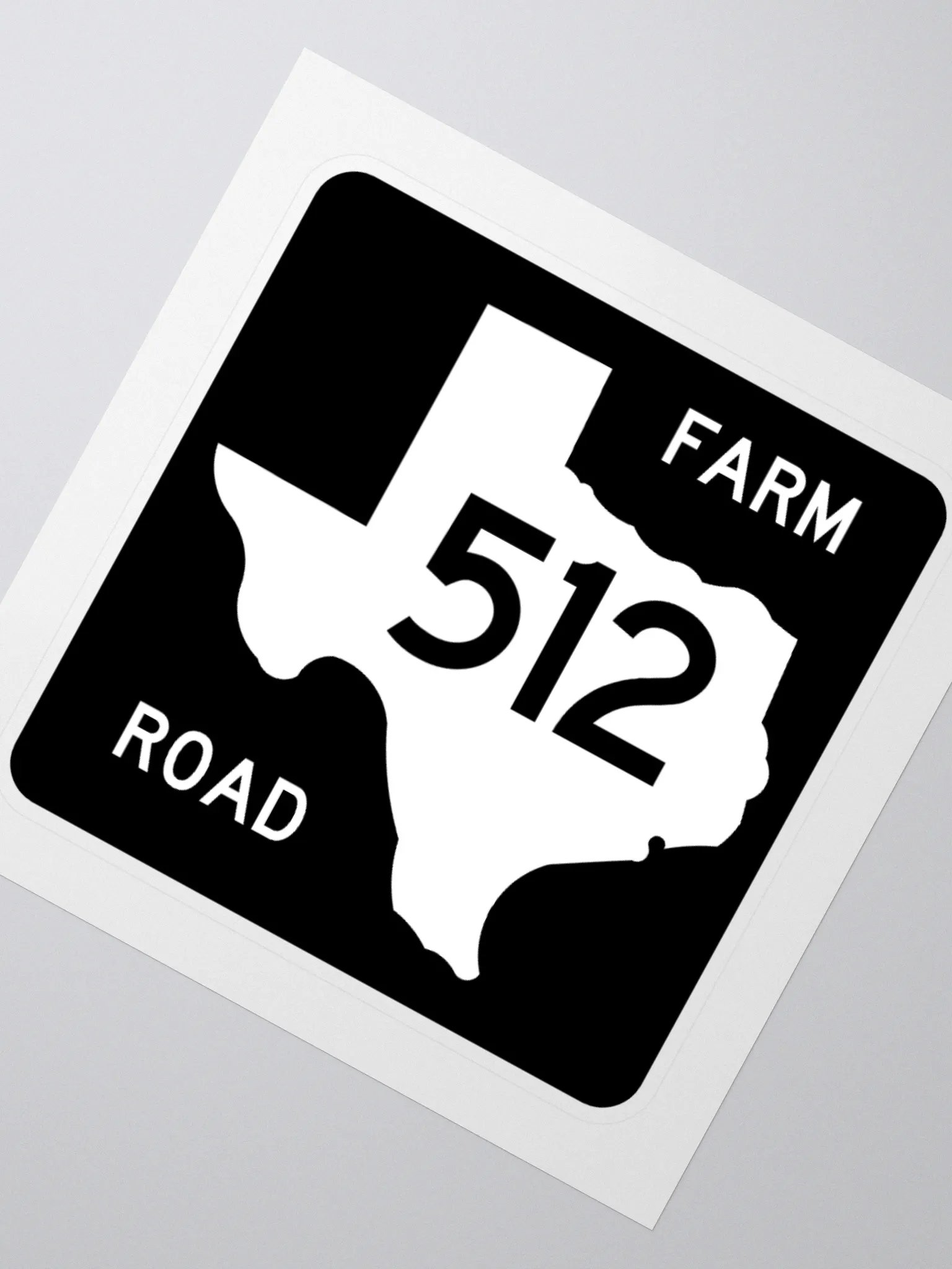 Texas Farm Road Sign FM 512 Sticker product image (2)
