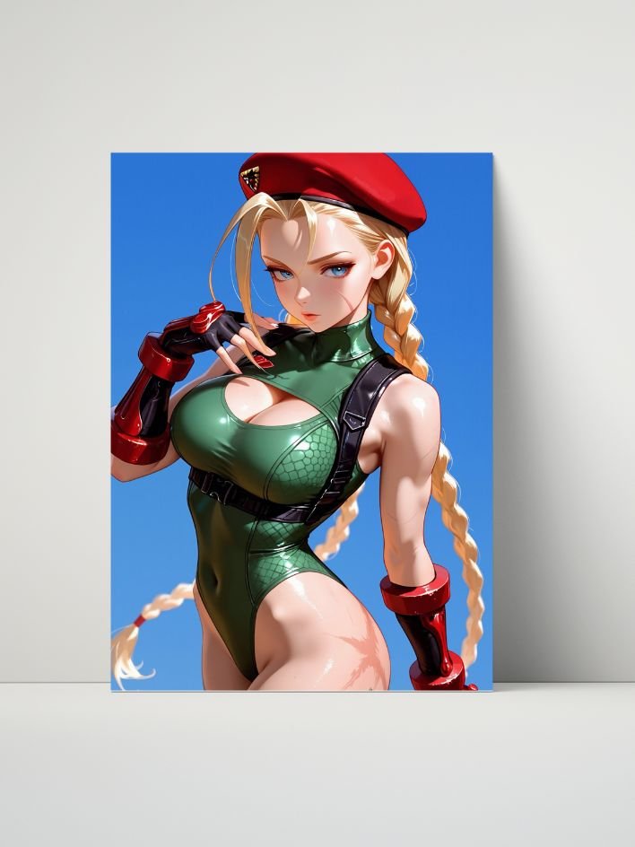 Street Fighter Cammy – Emerald Valor & Crimson Resolve 8x10 Metal Print Collection | Premium Anime Wall Art product image (3)
