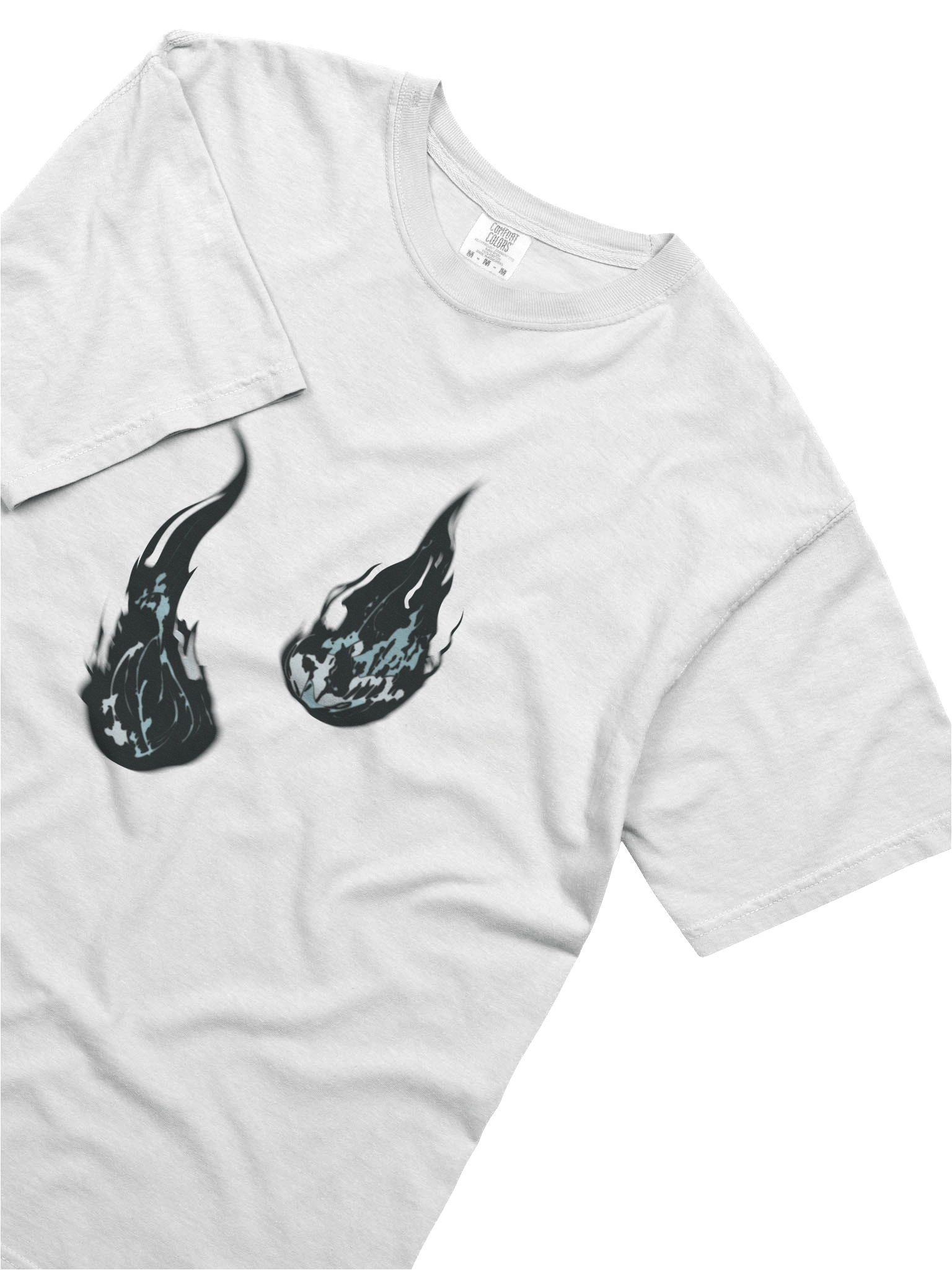 JJK White T-Shirt Black Flame product image (7)