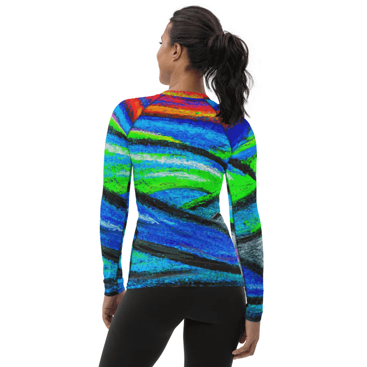 Vibrant Swirls Women's Rash Guard product image (2)