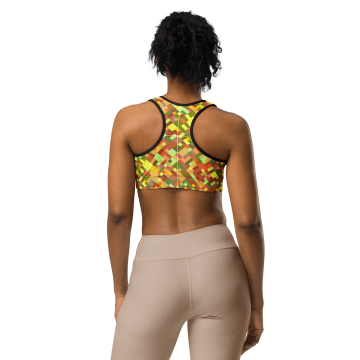 Colorful Mosaic Pattern Sports Bra - v2 product image (1)