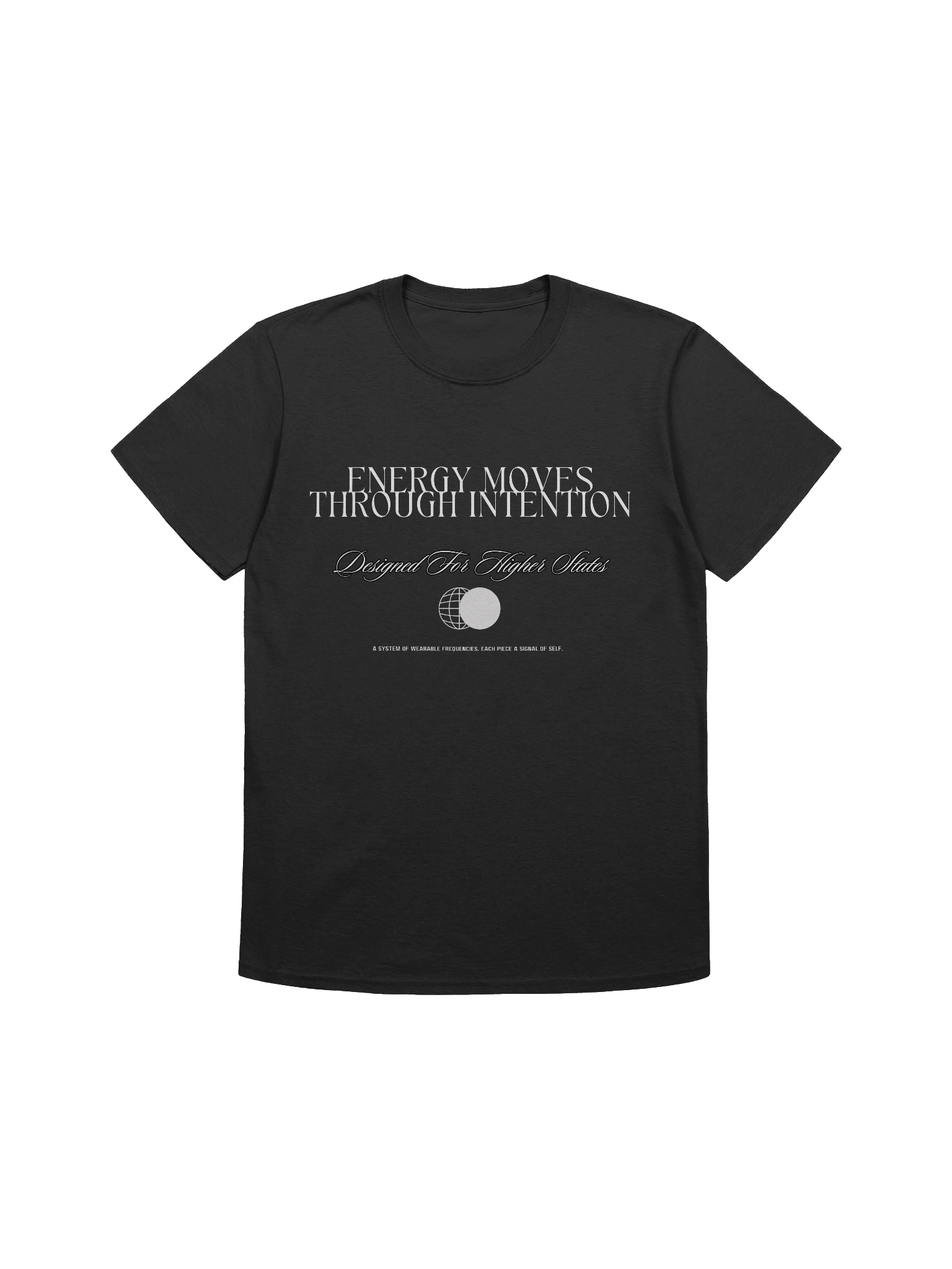 Energy Moves Through Intention Tee – Black Signal / Capsule 01 product image (1)