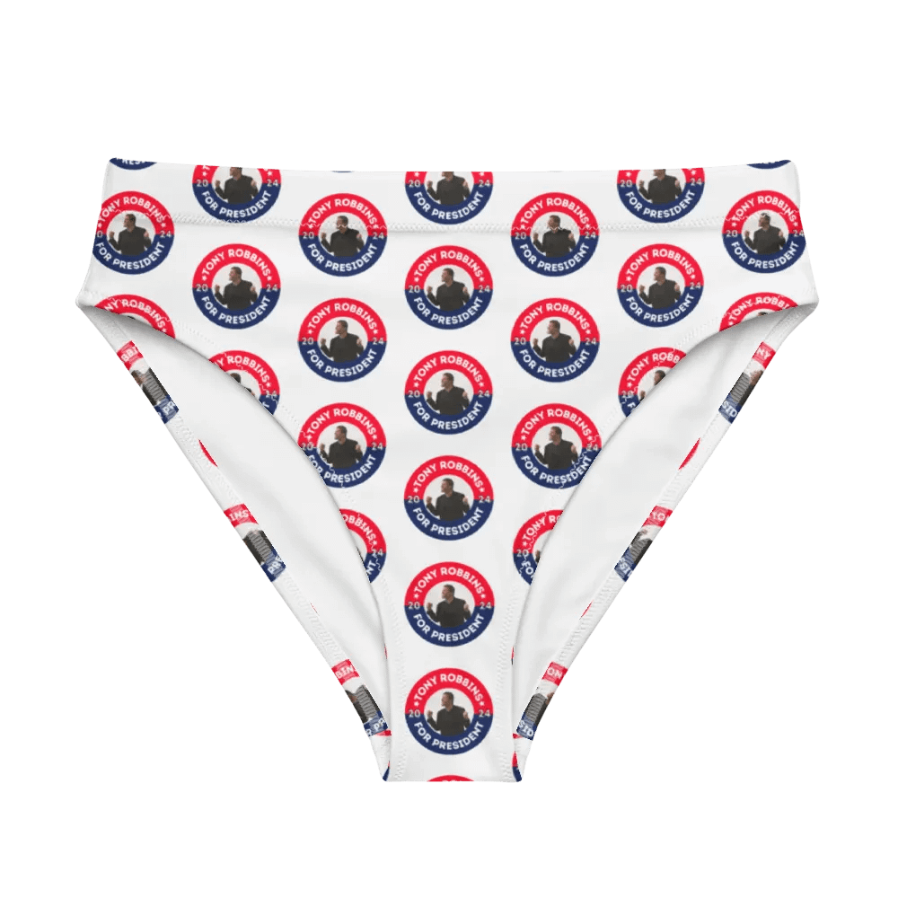 Tony Robbins for President 2024 Campaign Button High Waisted Bikini Bottoms product image (5)