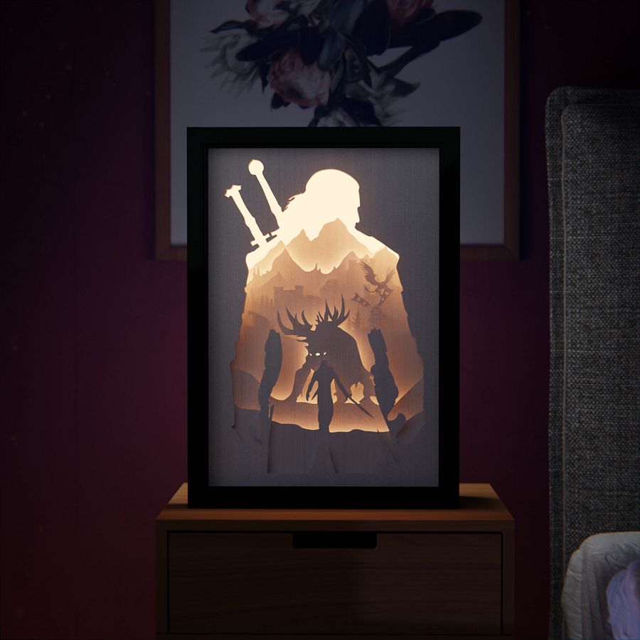 Witcher Lightbox template 2 in 1 - PDF PNG SVG DXF + Video Tutorial product image (4)