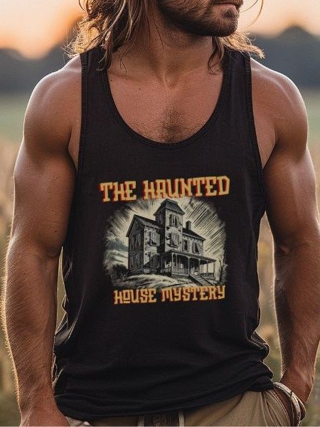 Haunted House Vintage Pulp Horror Tank Top product image (21)