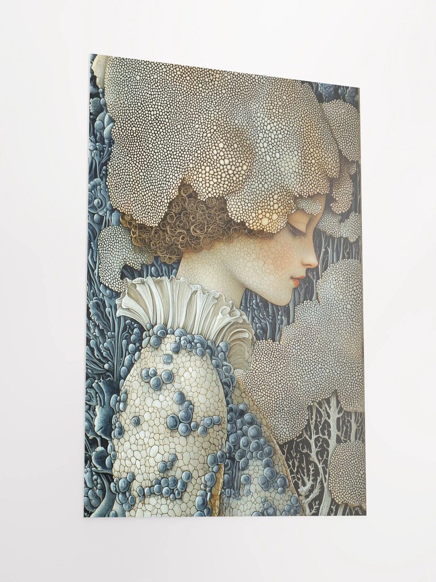 Mushroom Crown Maiden: Fantasy Poster of an Enigmatic Forest Nymph product image (2)