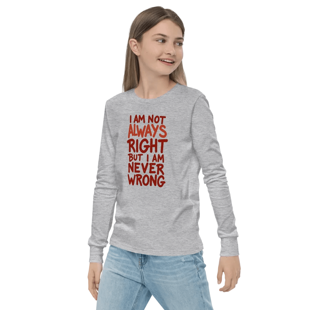 Never Wrong Youth Long Sleeve Tee product image (22)