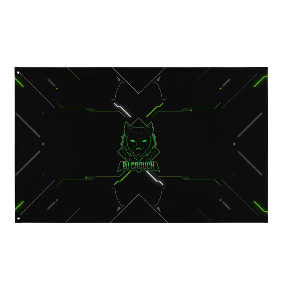 Futuristic Wolf Symmetry Flag product image (1)