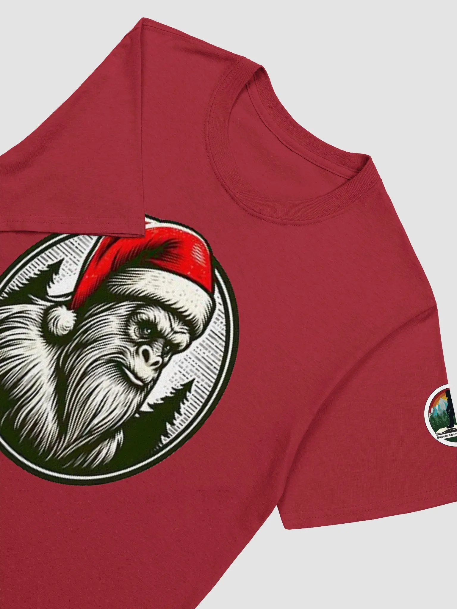 BIGFOOT WITH SANTA HAT TEE product image (2)
