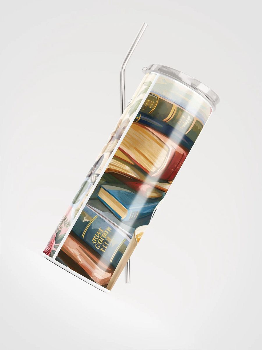 Skinny Insulated Tumbler for Book and Coffee Lovers product image (6)