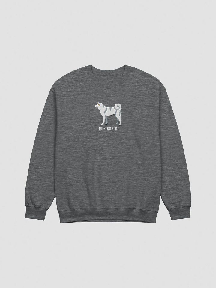 Inu-Trovert Sweatshirt (Embroidered) of a Japanese Akita Inu(White) product image (10)