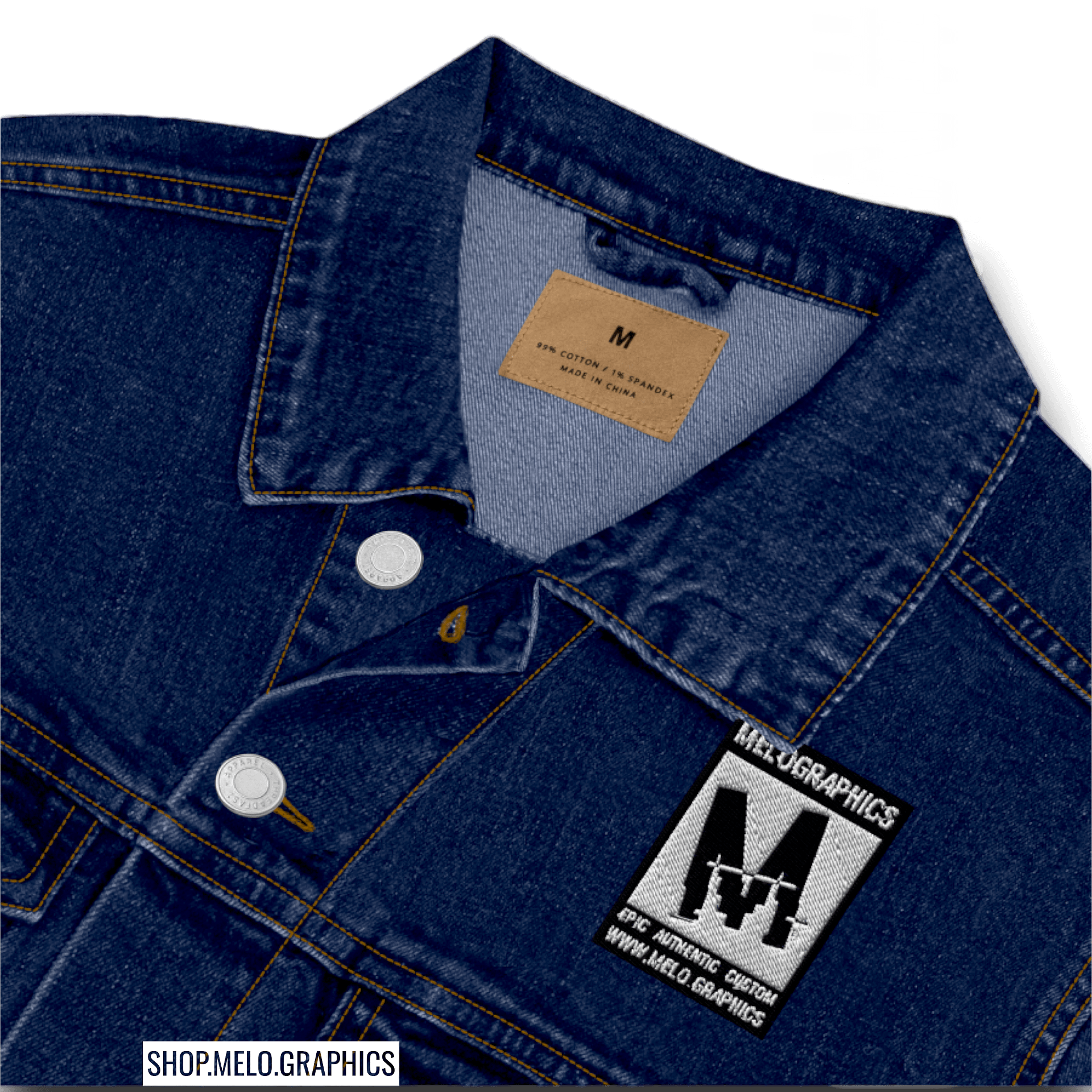 Rated M: White Stitched - Denim Jacket | #MadeByMELO product image (2)