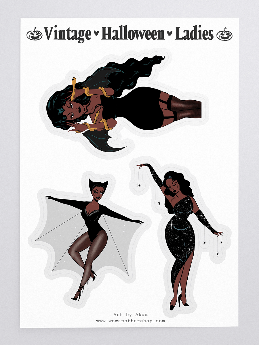 Vintage Halloween Ladies Sticker Sheet product image (3)