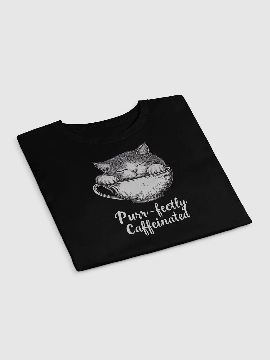 Purr-fectly Caffeinated Cat Lover Coffee Humor Crop Top product image (12)