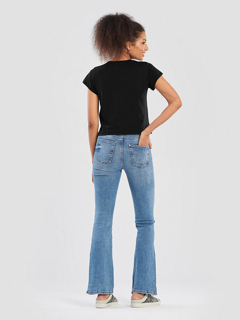 Photo showing Cotton Heritage Women's High-Waisted Tee