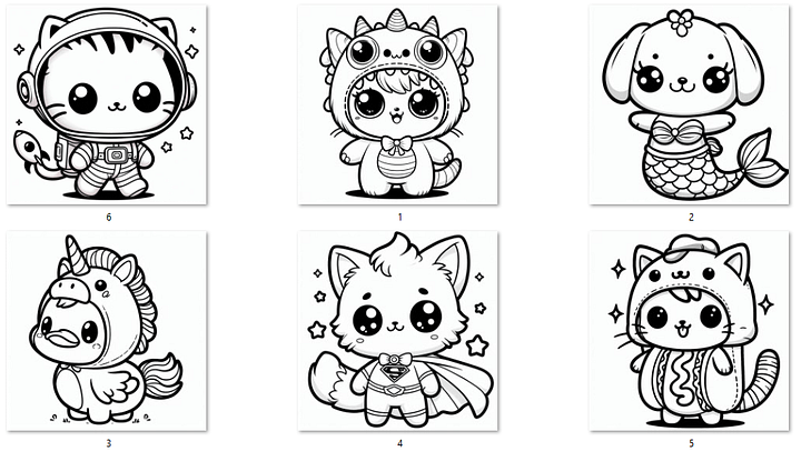 6 Free Coloring Pages! product image (1)