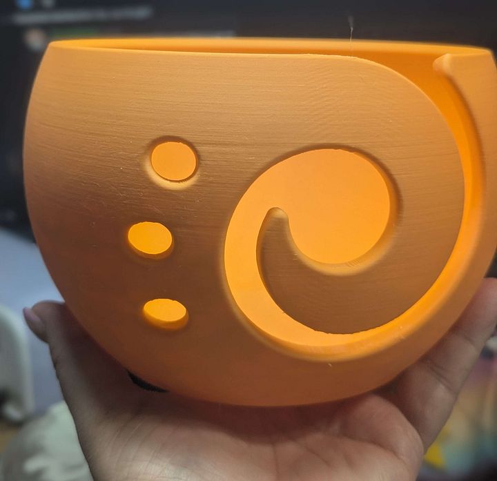 Orange 3d Printed Yarn Bowl product image (1)