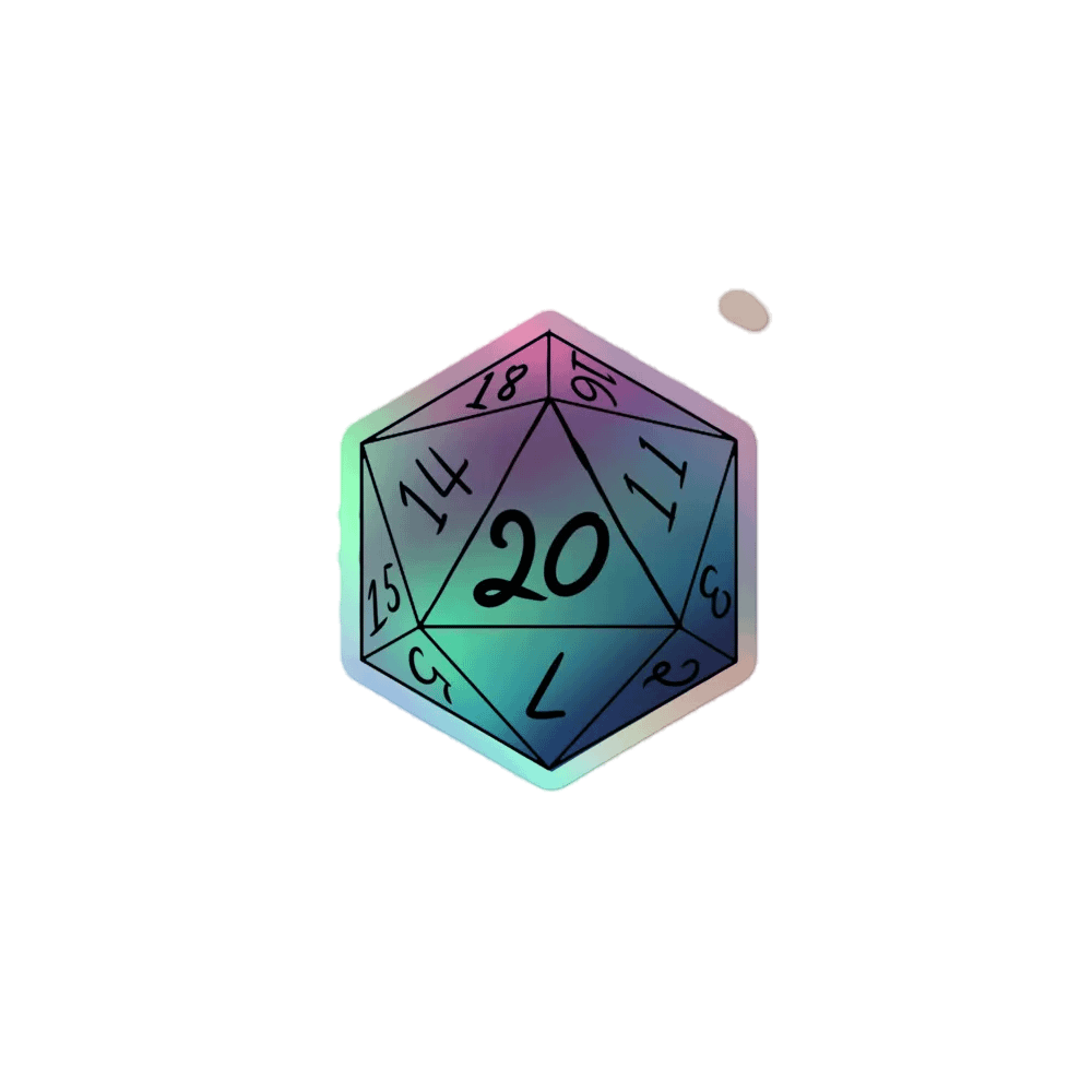 Holographic D20 Fantasy Sticker Set product image (1)