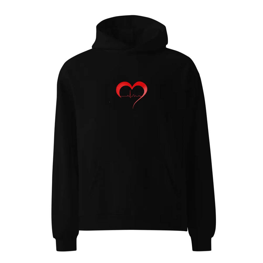 Heartbeat ECG Red Hoodie product image (1)