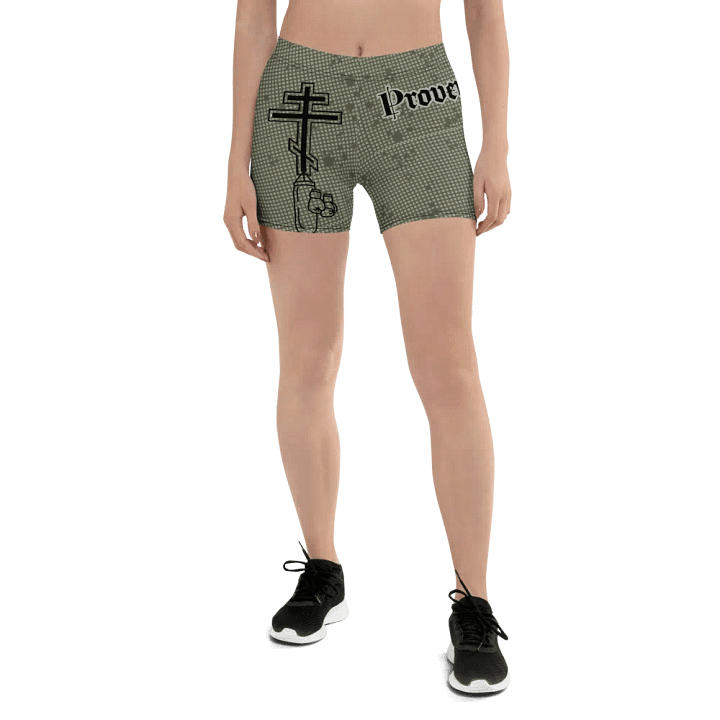 Faithful Camo: Proverb 3:25 Compression Shorts - Desert Night Camo product image (1)