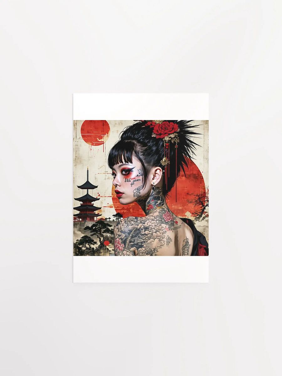 Crimson Blossom: Japanese Tattoo Art Poster product image (8)
