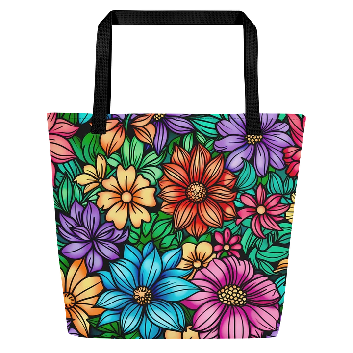 Tote Bag: Vibrant Garden Blooms Floral Patterns Art Design product image (1)