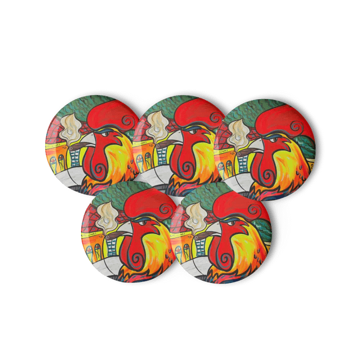 Rooster Rendezvous Pin Button Set product image (2)