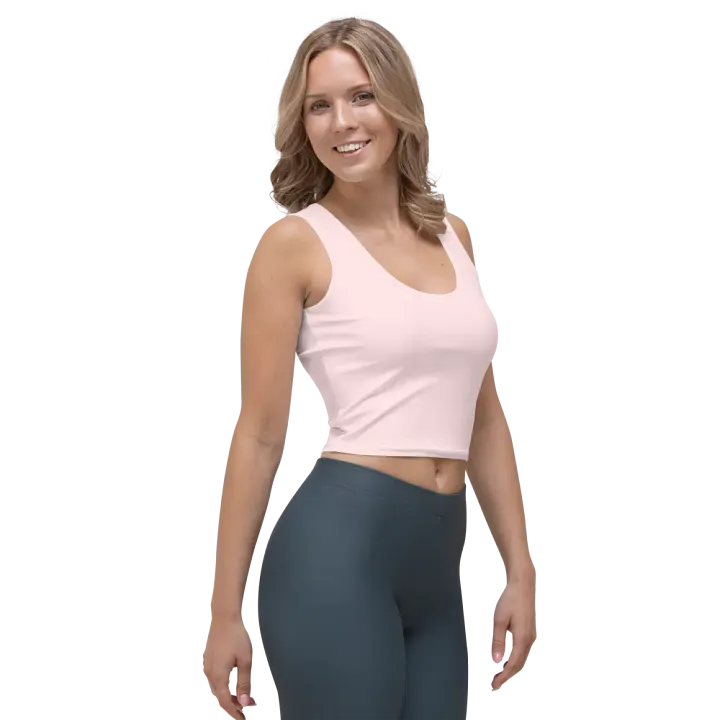 Pale Pink Crop Top T-Shirt product image (1)