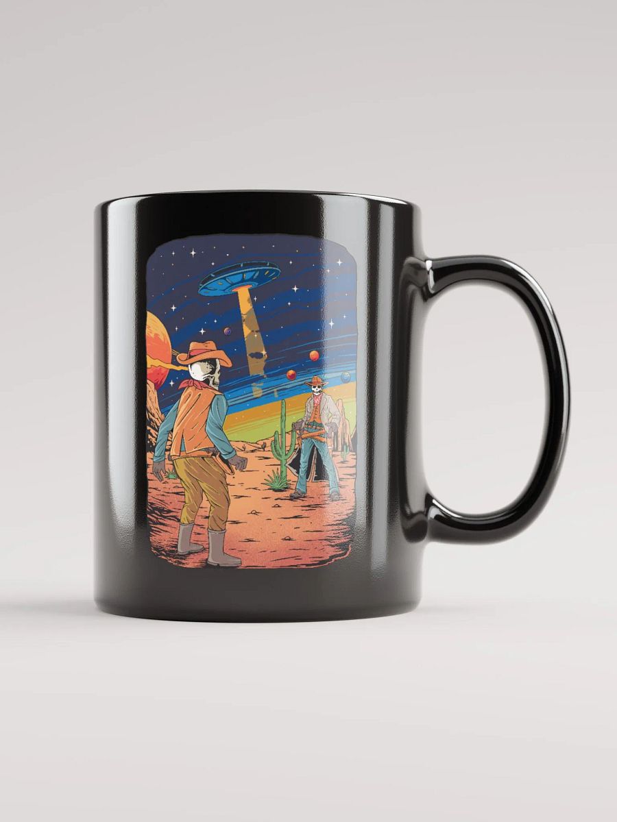 Skeleton Space Cowboys Black Glossy Mug product image (6)