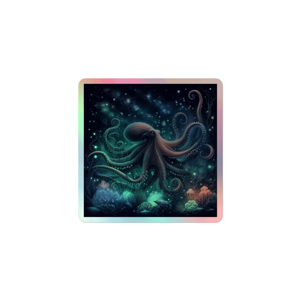 Midnight Glow Octopus Sticker product image (1)