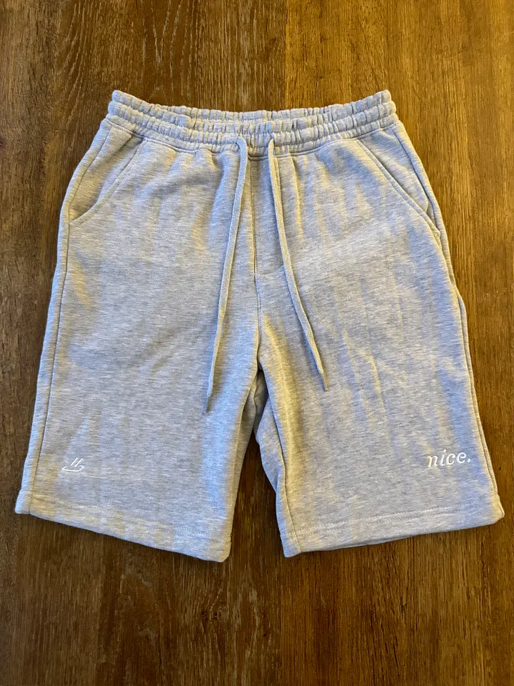Nice. Embroidered Sweatshorts (Grey) product image (1)