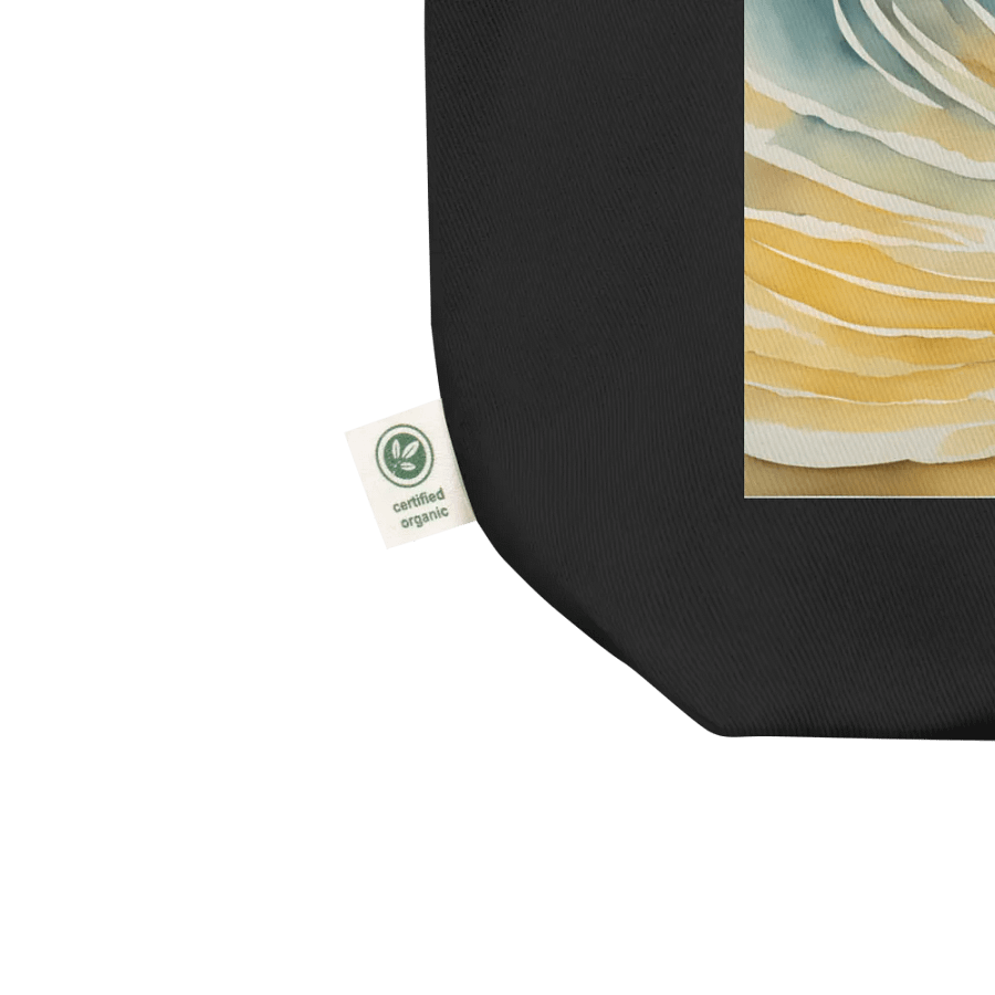 Blue and Golden Waves, Organic Cotton Twill Tote Bag product image (3)